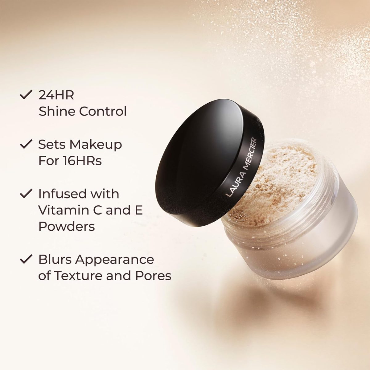 ⁦Laura Mercier Translucent Loose Setting Powder for Women 1 oz, Honey⁩ - الصورة ⁦4⁩