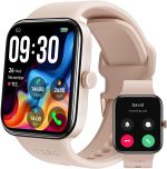 TOZO S4 AcuFit One Smart Watch 1.78" AMOLED Ultra-Clear Screen for Men Women, Call/Answer Fitness Tracker, Heart Rate Sleep Blood Oxygen Monitor IP68 Waterproof for ios 11.0+ Android 9.0+, Rose Gold