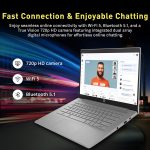 ⁦HP Chromebook 14" HD Flagship Laptop for Student Business, Quad-Core Celeron N4120 Processor, 4GB RAM, 192GB Storage (64GB eMMC + 128GB Card), Webcam, WiFi, Long Battery, Chrome OS+HubxcelAccessory⁩ - الصورة ⁦5⁩