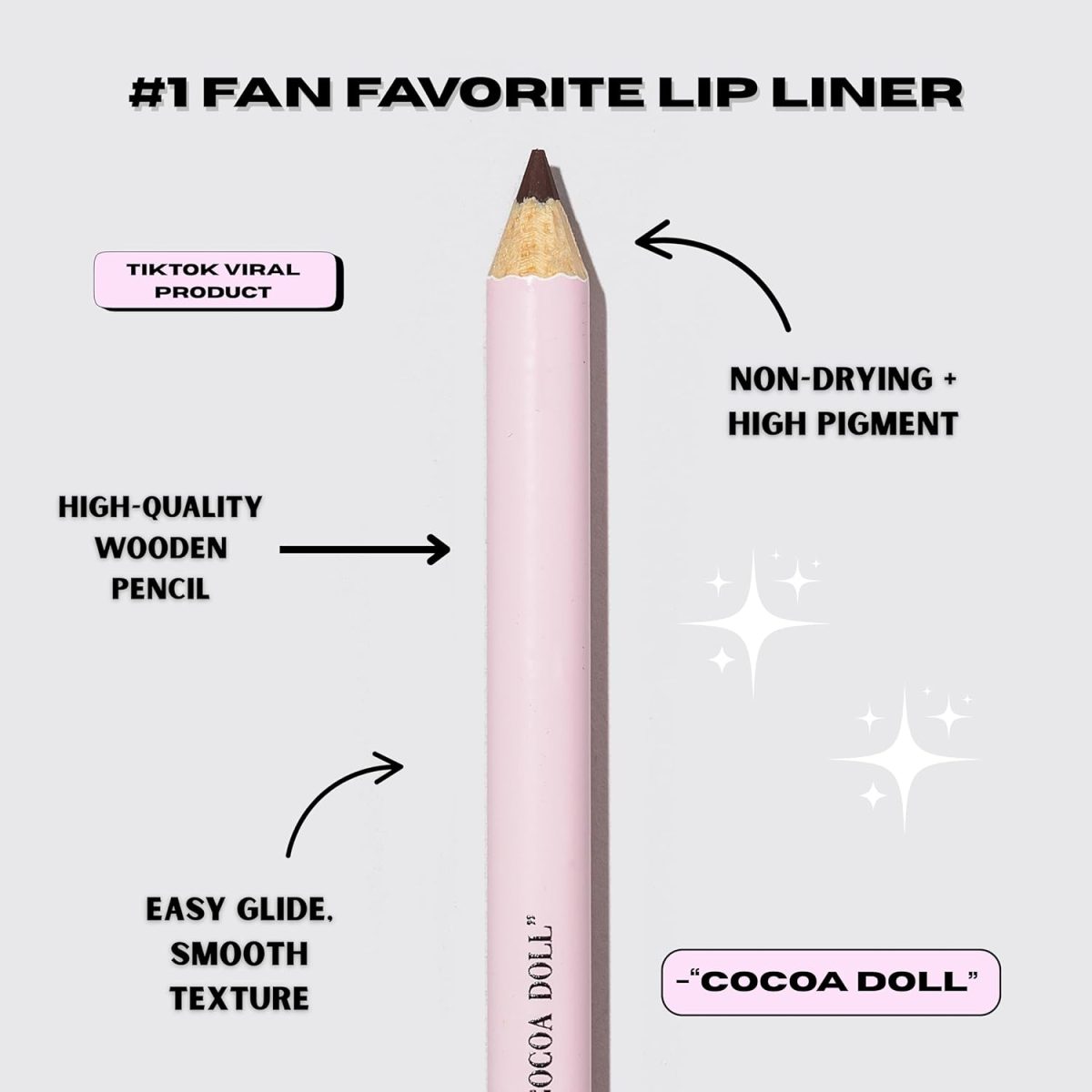 ⁦Dollsthetic -DOLLSTHETIC® Lip Liner Set 4 Pieces, Creamy Lip Liner, Long Lasting Matte Finish, Viral TikTok Lip Liner (Cocoa Doll, Sweet Doll, Velvet Doll, Cozy Doll) -⁩ - الصورة ⁦2⁩