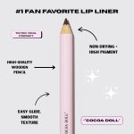 ⁦Dollsthetic -DOLLSTHETIC® Lip Liner Set 4 Pieces, Creamy Lip Liner, Long Lasting Matte Finish, Viral TikTok Lip Liner (Cocoa Doll, Sweet Doll, Velvet Doll, Cozy Doll) -⁩ - الصورة ⁦2⁩