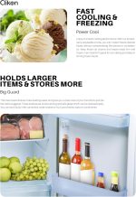 ⁦CLIKON REFRIGERATOR NO FROST 325L, 11.4 Cubic feet Referigator,FREEZER 2.5 cubic feet, 8.9 Cubic feet Referigator CK6043, WITH 2 YEARS WARRANTY⁩ - الصورة ⁦7⁩