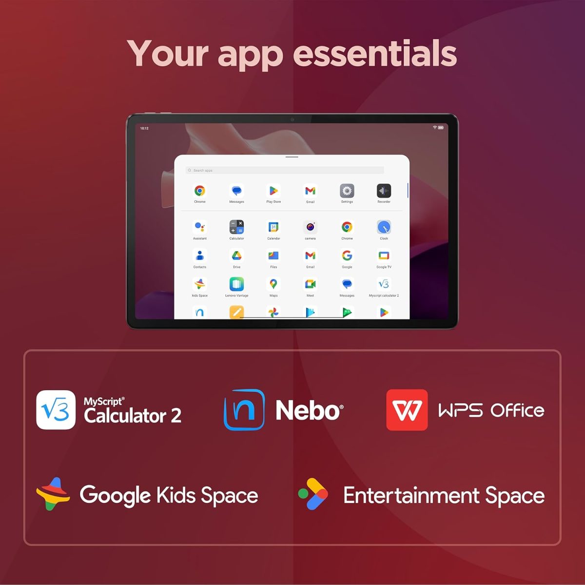 ⁦Lenovo Tab P12 - Expansive Touchscreen Tablet - 12.7" 3K Display - 13MP Camera - 8GB Memory - 128GB UFS Storage - Android 13 - Dolby Atmos - Quad JBL Speakers - Pen Included⁩ - الصورة ⁦9⁩