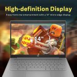 ⁦HP Chromebook 14" HD Flagship Laptop for Student Business, Quad-Core Celeron N4120 Processor, 4GB RAM, 192GB Storage (64GB eMMC + 128GB Card), Webcam, WiFi, Long Battery, Chrome OS+HubxcelAccessory⁩ - الصورة ⁦7⁩