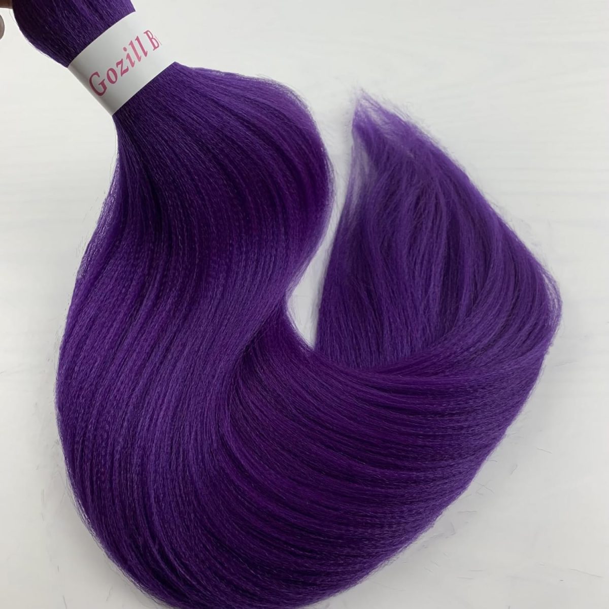 ⁦Gozill Braiding Hair Pre stretched Purple 30 inch Prestretched Braiding Hair Ez Braid Hypoallergenic Colored Braiding Hair Extensions Long⁩ - الصورة ⁦9⁩