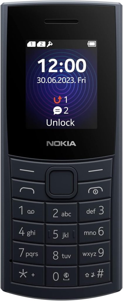 Nokia 110 2nd Edition Dual-SIM 128MB ROM + 64MB RAM (GSM Only | No CDMA) Factory Unlocked 4G/LTE Cellphone (Blue) - International Version