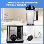 ⁦Ponicozy 3 in 1 Full Size Blender - 9500W Electric High Speed 15 Speed Countertop Smoothie Maker With 3L Bowl, 1.5L Chopper, 0.5L Grinder for Smoothie, Milkshake, Puree⁩ - الصورة ⁦5⁩
