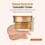 ⁦SKINFOOD Salmon Dark Circle Concealer Cream #1 - Concealer for Dark Circles - Under Eye Concealer for Dark Spots and Wrinkles - Full Coverage Under Eye Concealer - 0.35 Oz/10 g (Salmon Blooming)⁩ - الصورة ⁦2⁩