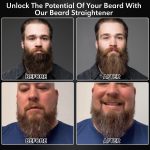 ⁦Beard Straightener for Men, Anti-Scald Heated Beard Brush, Portable Cordless Hair Straightener, Electric Hot Comb 3 Temp Settings, Ionic Mini Straightener for Home and Travel⁩ - الصورة ⁦7⁩