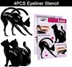 ⁦Tazweeq 4 Pcs Eyeliner Stencils for Cat Eye Winged, Different Effects, Eyeshadow Applicators, Tool Guide⁩ - الصورة ⁦2⁩