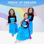 ⁦Cokos Box Girls Coronation Dress Costume Cape Gloves Tiara Crown Accessories Set⁩ - الصورة ⁦5⁩