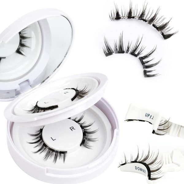 Obeyalash False eyelashes Magnetic Manga 2 pairs Magnetic Lashes Magnetic Revaleable with Applicator No glue Necessary to Wear and Remove (Set-02)