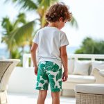 ⁦Xulinova 2 pack boys summer outfit set, dinosaur & car print t-shirts and shorts, 4pcs breathable clothes for 4–7Y, طقم العيد للأولاد, طقم ديناصور أولاد, ملابس أولاد صيفية, ملابس أطفال⁩ - الصورة ⁦7⁩
