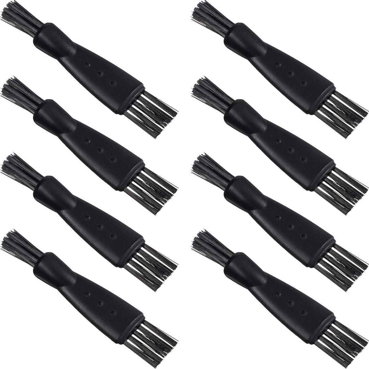 ⁦MAKINGTEC 8 Pieces Shaver Brush Razor, Cleaning Brush Electric Double Sided, Trimmer Shaver Brush Cleaner Set, Nylon Bristles PP Handle⁩ - الصورة ⁦2⁩