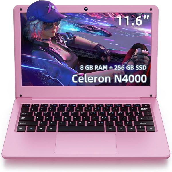 2025 Laptop,11.6'' Windows Laptop,Computer laptops,Celeron N4000 Processor, 8 GB RAM, 256 GB Storage,11.6-inch HD Display, Windows 11, Laptop for Entertainment or Student use