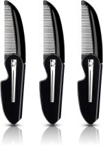 Azonee Folding Mustache Comb and Beard Comb, Small Pocket Comb for Men Everyday Grooming and Hair Care. Saw-cut and Hand Polished Styling Men's Folding Comb(3 Pieces)