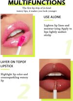 ⁦FALADANA Hydrating Lip Glow Oil-4Pcs Tinted Plumping Lip Oil Gloss, Ultra-Hydrating & Nourishing Lip Care Lip Tint, Smooth Glossy Finish Clear Tint Shiny and Vegan Fat Lip Oil (setA)⁩ - الصورة ⁦4⁩