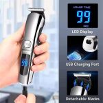 ⁦Eacam 6 in 1 Men Hair Clipper Set Beard Shaver Electric Body Hair Trimmer Nose Trimmer Haircut Kit Waterproof Fully Washable, body Hair Trimmer Body Grooming Kit for Man⁩ - الصورة ⁦4⁩