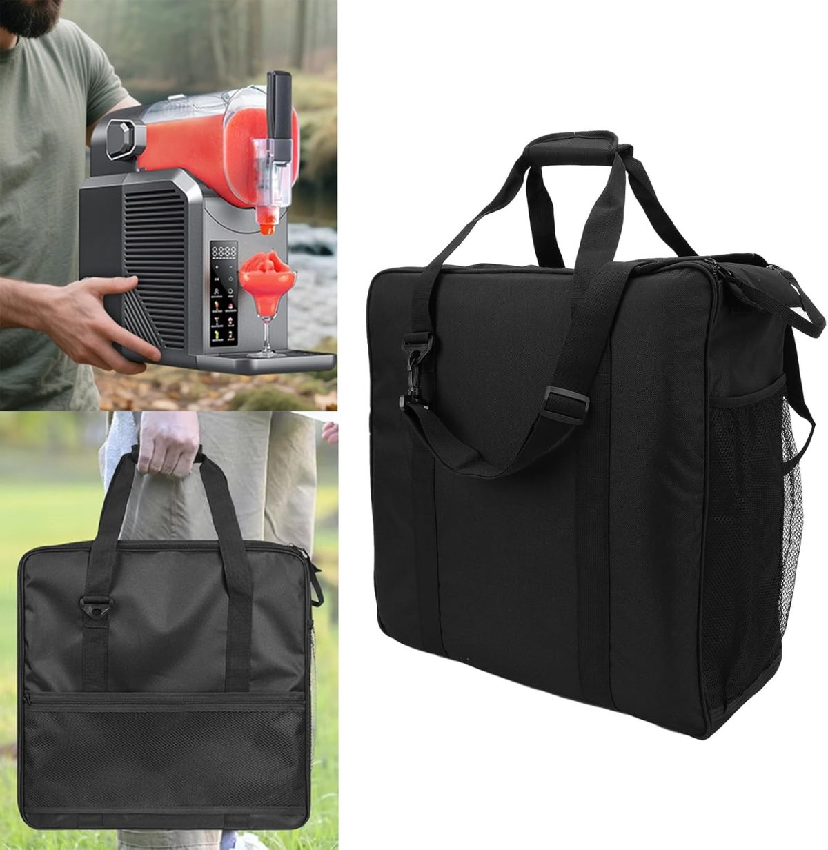 ⁦Jectse Slushie Machine Travel Bag, Oxford Cloth Portable Storage Bag with Shoulder Strap, Large Capacity Outdoor Drink Maker, Easy Carry for Cords, Straws, and Cup Lids⁩ - الصورة ⁦8⁩