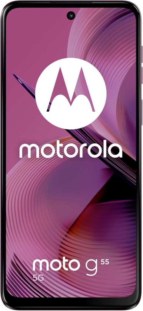 Motorola Moto G55 Dual-SIM 256GB ROM + 8GB RAM (GSM Only | No CDMA) Factory Unlocked 5G Smartphone (Twilight Purple) - International Version