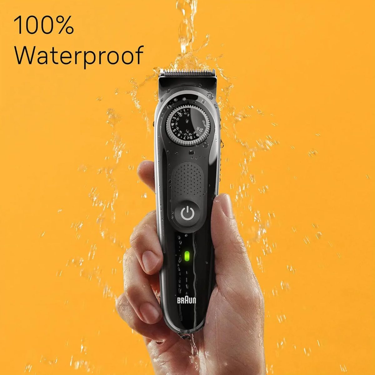 ⁦Braun BT3440 Beard Trimmer 3 With Precision Wheel, 4 Styling tools, 80 mins Runtime, Precise Styling at home, 40 length Settings - Black⁩ - الصورة ⁦7⁩