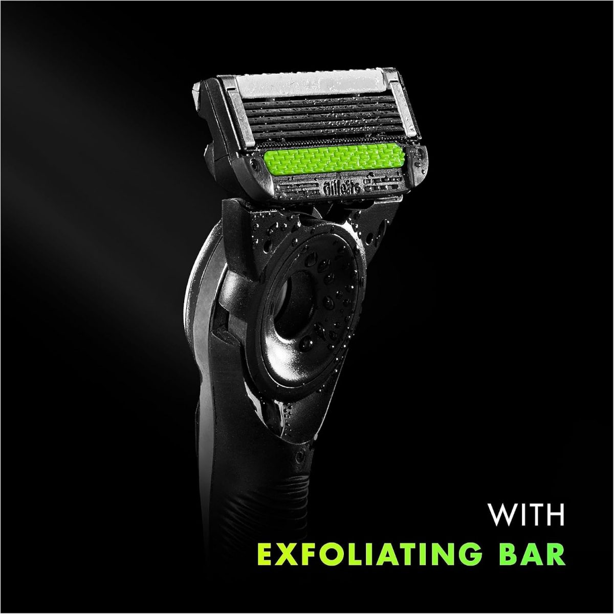 ⁦Gillette Labs Men's Razor + 1 Razor Blade Refill, with Exfoliating Bar, Includes Premium Magnetic Stand⁩ - الصورة ⁦3⁩