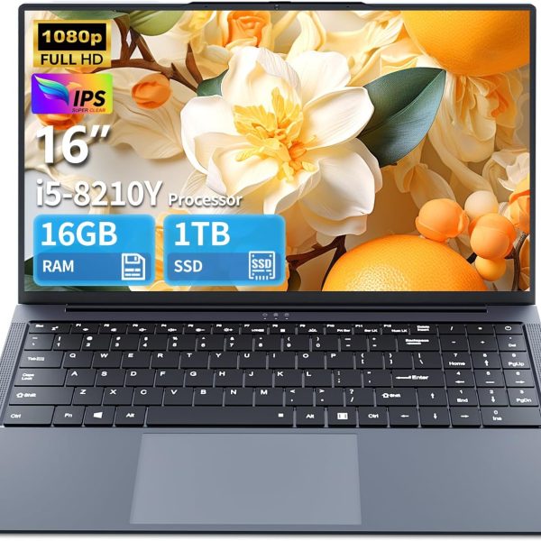 16 Inch Gaming Laptop, i5 Laptop up to 3.60GHZ, Laptops 1920 x 1200 HD Display, 16GB RAM 1TB SSD, WiFi5, Webcam, BT5.0, Mini HDMI, RJ45, Backlit Keyboard Laptops Computers,gaming computer,pc computers
