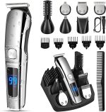 AMERTEER Hair Trimmer for Men, Beard trimmer, 6 in 1 Cordless Rechargeable Hair Clipper & Electric Mustache Trimmer, Waterproof Professional Grooming Kit for Beard Head Face and Body