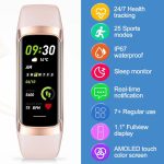 ⁦Smart Activity Tracke with1.1' Slim-thin Fitness Band, Fitness Tracker with Blood Oxygen Heart Rate & Sleep Monitor, 25+ Sport Modes with Step Count for Women&Men, IP67 Waterproof for Andorid iOS Pink⁩ - الصورة ⁦4⁩