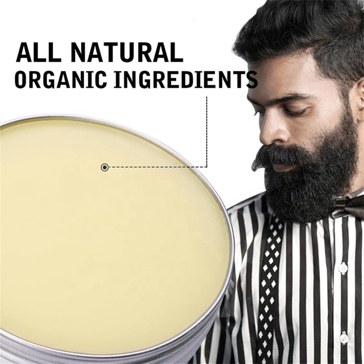 ⁦POSICHE Beard Style Balm 30ml Nourishes and Softens, Gentle and Conditioning, All-Natural Ingredients, Styles and Shapes, Promotes Healthy Growth, Adds Natural Shine, Travel-Friendly Size⁩ - الصورة ⁦2⁩