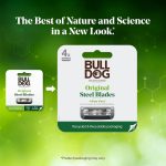 ⁦Bulldog Mens Skincare and Grooming Original Razor Blades Refills for Men, 4 Count⁩ - الصورة ⁦2⁩