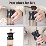 ⁦Winsoyya Coffee Maker Set, V60 Pour Over Drip Coffee Set, Outdoor Coffee Makers, Glass Pour Over Coffee maker, Manual Coffee Grinder Set-All in 1 Gift Bag, Travel Portable Pour Over Coffee Kit⁩ - الصورة ⁦5⁩