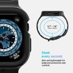 ⁦Spigen Vault Pro designed for Apple Watch Series 10 (46mm) Case with Band Protective TPU Cover with Strap - Matte Black⁩ - الصورة ⁦4⁩