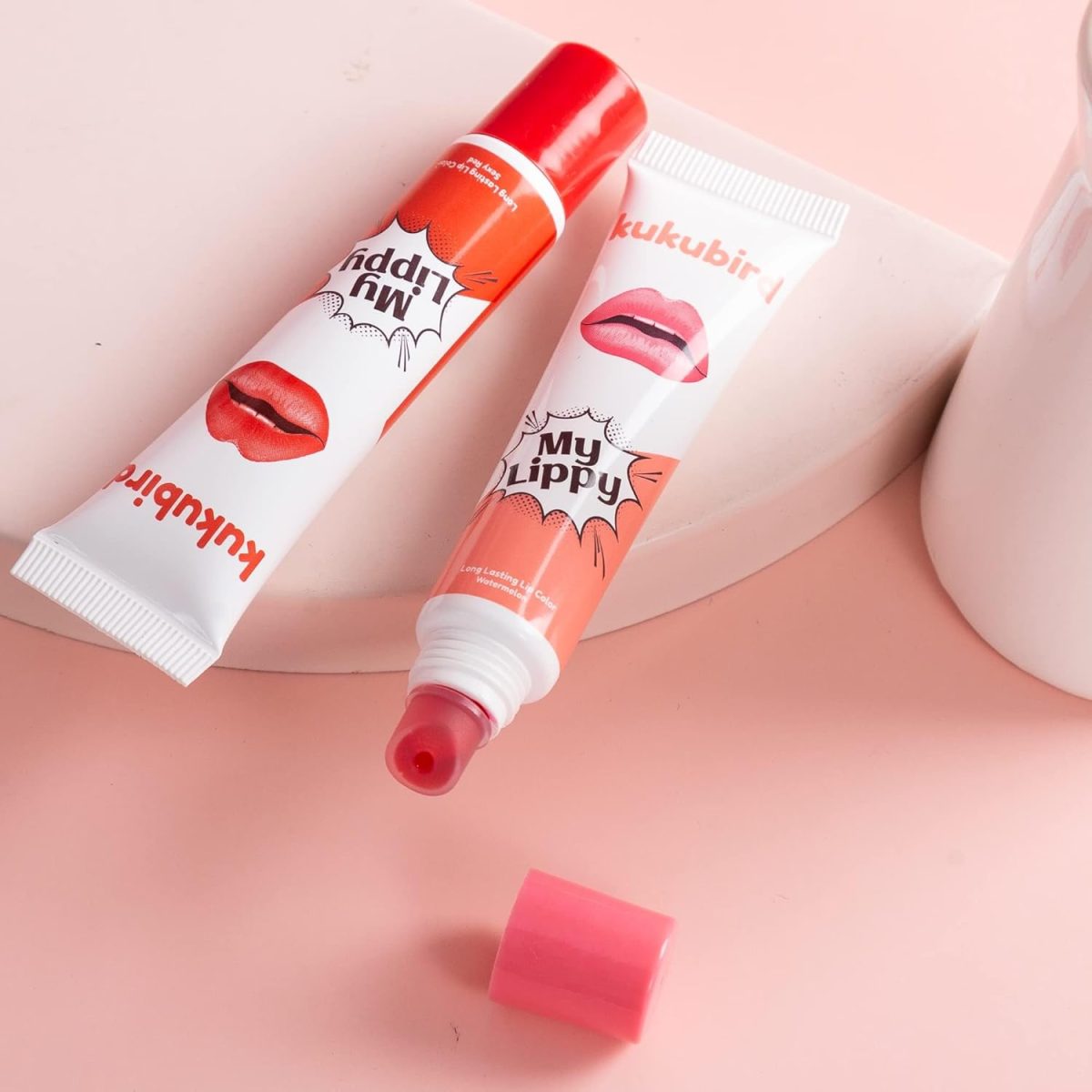 ⁦kukubird 6pcs Matte Lip Stain High Pigmented Longwear Peel Off Womens Waterproof Girl Makeup Beauty Set- Lip Tattoo⁩ - الصورة ⁦4⁩