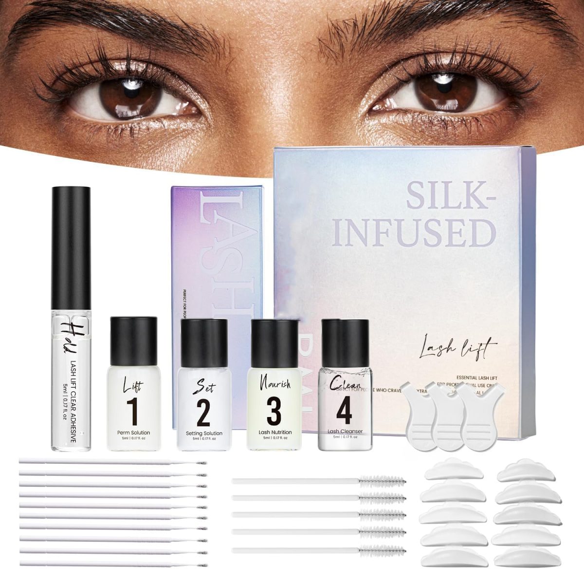 MAKINGTEC Lash Lift Kit, Eyelash Perm Kit, Eyelash Lift Kit Easy for Beginner and Professional Lash Perm Kit Achieve Salon-Quality Lashes Lift with Effective Result