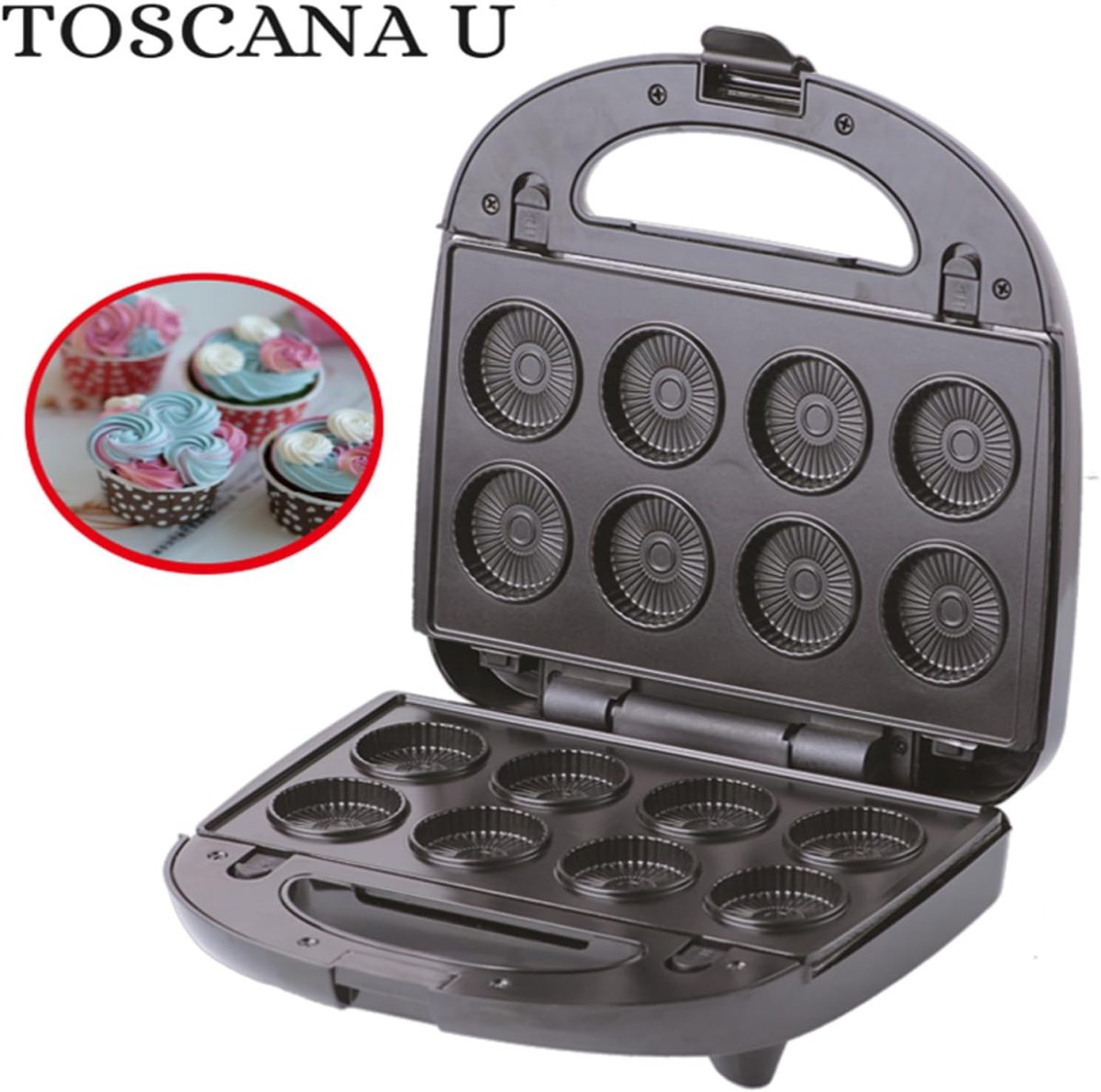 ⁦Sandwich Maker, Waffle Maker, Kurp Maker, Donut, Biscuit, Sandwich, Walnut Maker 7 in 1 Multifunctional Non-Stick Removable LED Indicator Lights, Auto Heating 800W R.217⁩ - الصورة ⁦9⁩