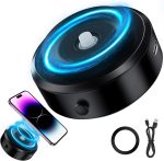 Necomi Electric Vacuum Magnetic Suction Phone Mount, HandsFree Magnetic Car Phone Holder, Double-Sided Phone Holder Compatible with Car Dashboard Installation, Smooth Surface, Phone, Phone Tablet