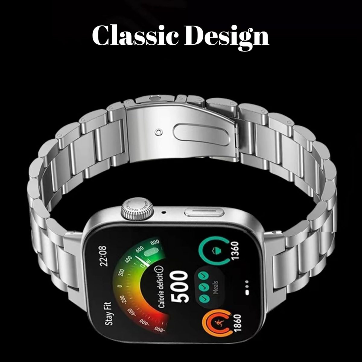 ⁦NESLIN Band Compatible with Huawei Watch Fit 4/4 pro 2025 /Fit 3 Strap, Adjustable Stainless Steel Metal Watch Band Classic Business Style Strap for Huawei Watch Fit 4 2025 Replacement Band Women Men⁩ - الصورة ⁦4⁩