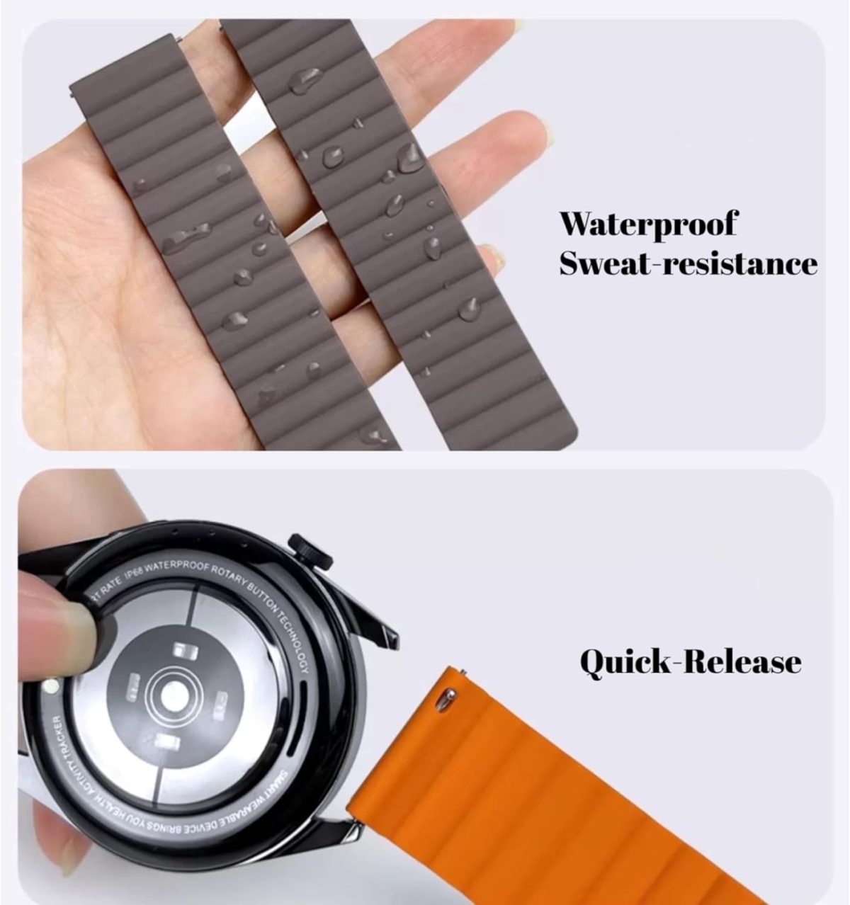⁦NESLIN Watch Band Compatible with Huawei GT5/GT4 41mm 2024 Magnetic Strap, 18mm Double Sided Wearable Silicone Magnetic Band Compatible for Huawei GT5 41mm⁩ - الصورة ⁦3⁩