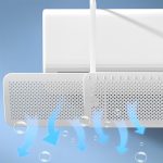 ⁦Gorgeskid Wind Deflector Adjustable Air Conditioner Deflector - Universal Fit, No-Drill Mount, Stops Direct Blowing for Baby/Elderly/Pregnancy, Summer & Winter Use, White ABS Panel (56-92cm)⁩ - الصورة ⁦7⁩