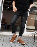 ⁦Arrigo Bello Sneakers Shoes for Men Casual Lace Up lightweight Sneaker Comfortable Leather Trainers Size 41-46⁩ - الصورة ⁦9⁩