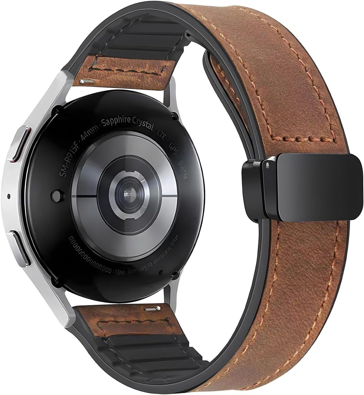 TDZDDYS 22mm Leather Watch Strap with Magnetic Buckle Design, Compatible with Huawei GT3/4 46mm, GT3 Pro, Huawei Watch 3, GT2e, GT2 Pro, GT2 42/46mm, Samsung Galaxy Watch 3 45mm/Gear S3