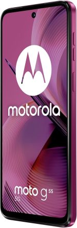 ⁦Motorola Moto G55 Dual-SIM 256GB ROM + 8GB RAM (GSM Only | No CDMA) Factory Unlocked 5G Smartphone (Twilight Purple) - International Version⁩ - الصورة ⁦3⁩