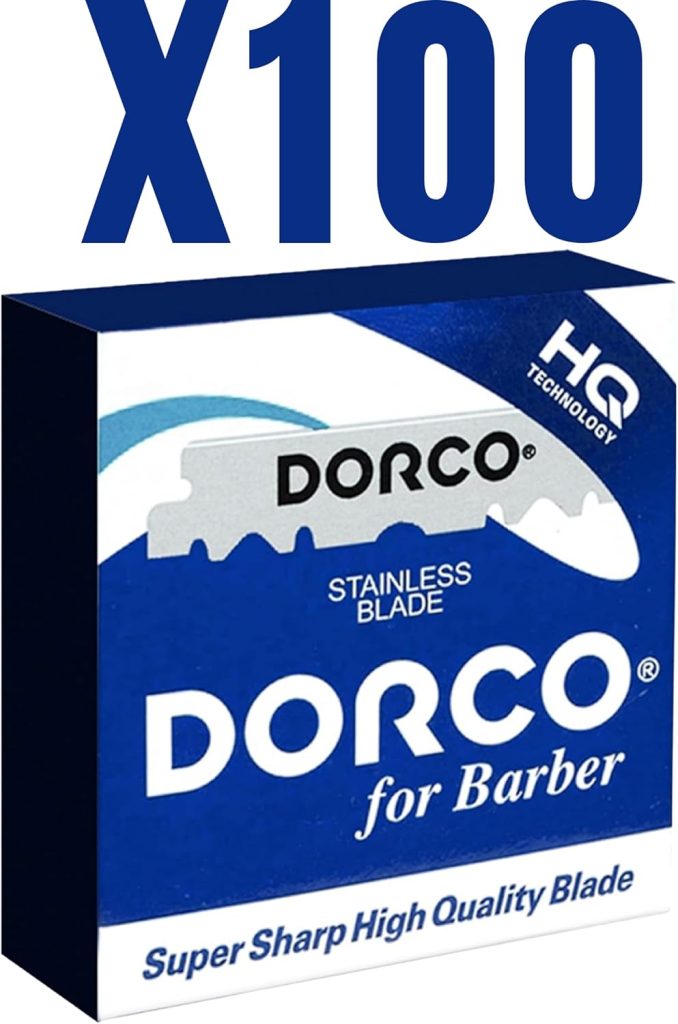 the shave factory Dorco Blades 100 Stainless Steel Single Edge Razor Blades