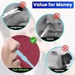 ⁦OSHIMA 2-in-1 Nasal Hair Cutter 5-Pack Nasal Hair Cutter Double-Blade 360° Rotating Nose Hair Knife Double Sided Nose Hair Trimmer, Portable Nostril Hair Remover Tool for Women Men⁩ - الصورة ⁦8⁩