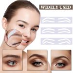 ⁦24Pairs Eyebrow Stencil Stickers Disposable, Adhesive Eye Brow Stencils for Women, Airbrush Eyebrow Stencils, Mapping Guides Brow Template for Tinting Makeup, 3Shapes Eyebrow Tape Stripsf⁩ - الصورة ⁦4⁩