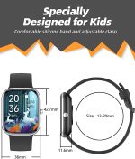 ⁦ZONEY Kids Smart Watch for Boys Girls, IP68 Waterproof Kids Fitness Activity Tracker Watch,Heart Rate Sleep Monitor,8 Sport Modes,Pedometers,Calories Counter,Alarm Clock,Kids Gifts (Black)⁩ - الصورة ⁦8⁩