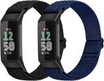 WolliLe Elastic Straps Compatible with Fitbit Charge 6/Charge 5, Breathable Adjustable Stretchy Nylon Loop Replacement Bands for Fitbit Charge 5/Charge 6 Sport Strap for Women Men