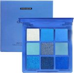 Royal Blue Glitter Eyeshadow Palette for Women - Highly Pigmented, Long-lasting Waterproof Makeup with Shimmer & Matte Eyeshadow - Perfect for Highlighting Your Eyes