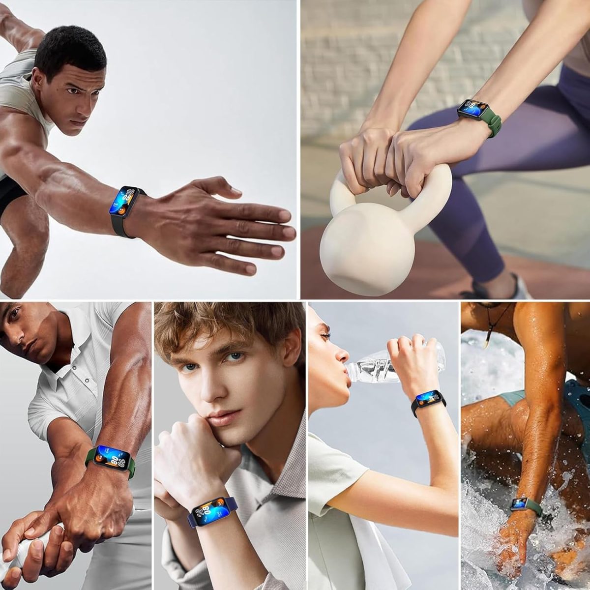 ⁦4Pcs Silicone Strap for Huawei Band 8 Replacement Belt Watchband for Huawei Band 8 WristBand Bracelet⁩ - الصورة ⁦7⁩